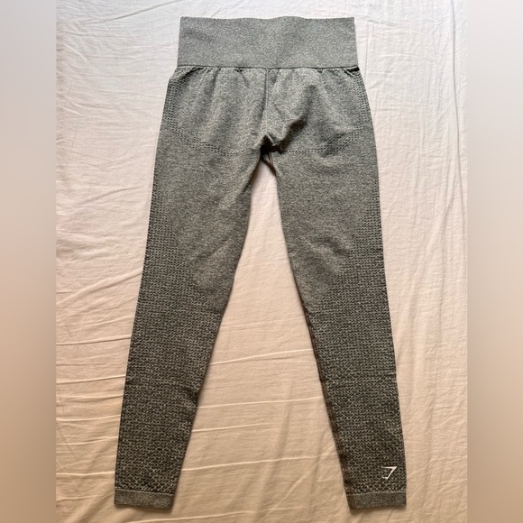 Gymshark Vital Seamless Leggings - Khaki Marl - Picture 5 of 6